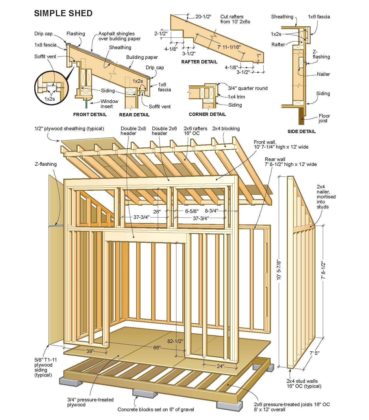 Shed Plans Can Have a Variety of Roof Styles Shed Blueprints