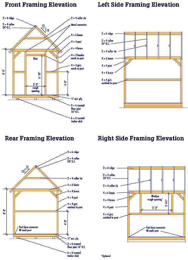 Storage Shed Drawings