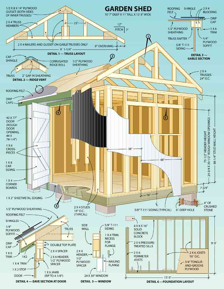 Shed Plan Designs: Building a Wooden Storage Shed