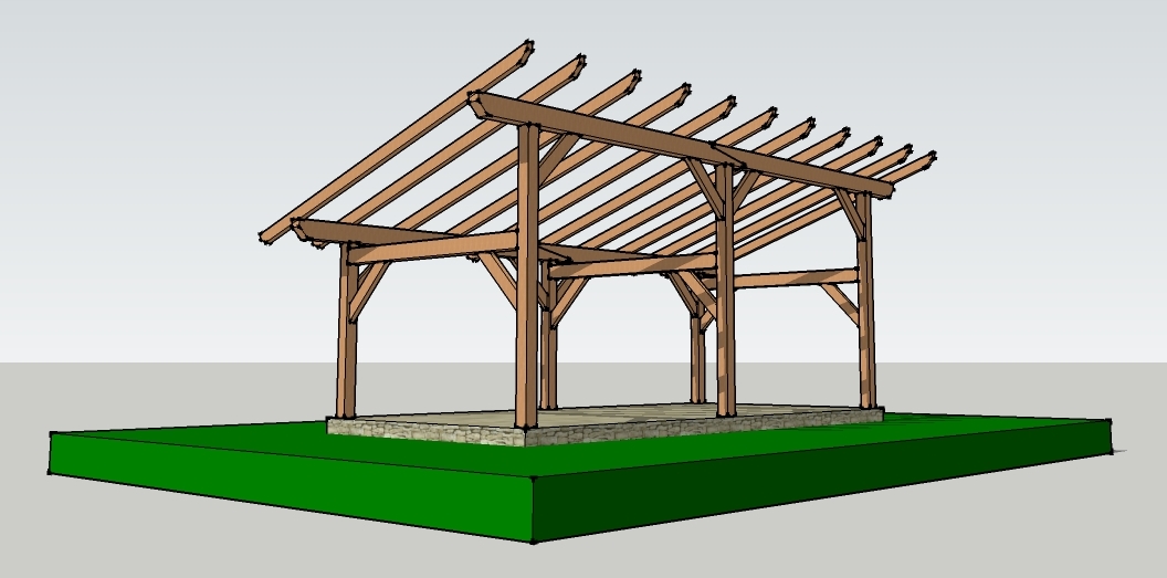 Timber Frame Shed Roof