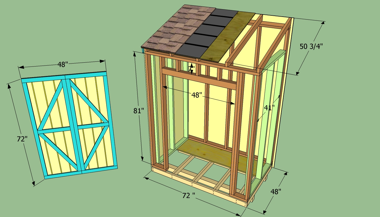Lean-To Shed Plan | Shed Blueprints